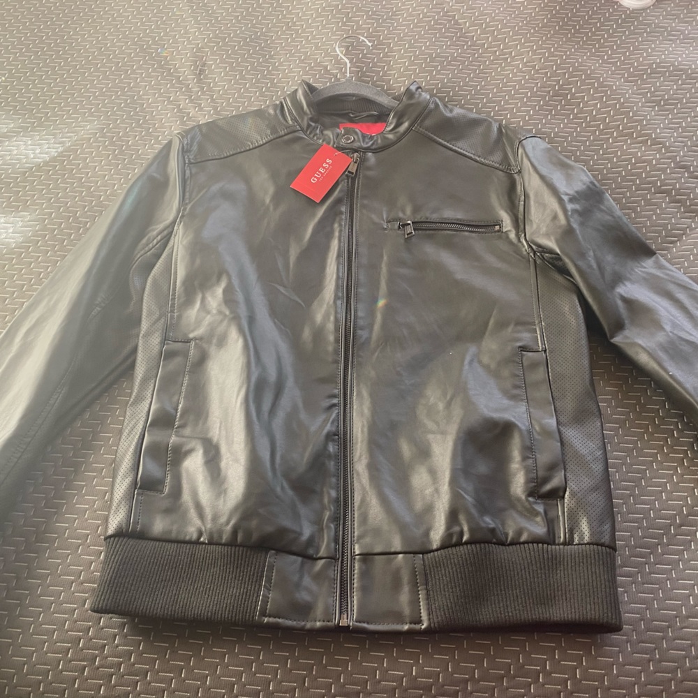 Olive Night Guess Men Baron PU Moro Jacket